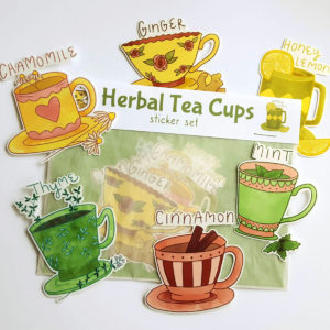 Herbal Tea Cups Sticker Set