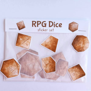 Dice Sticker Set--Bronze