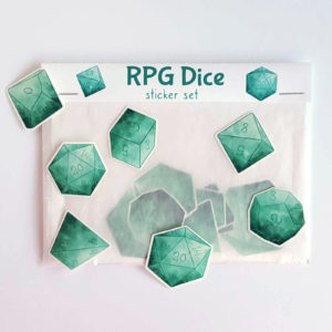 Dice Sticker Set--Green
